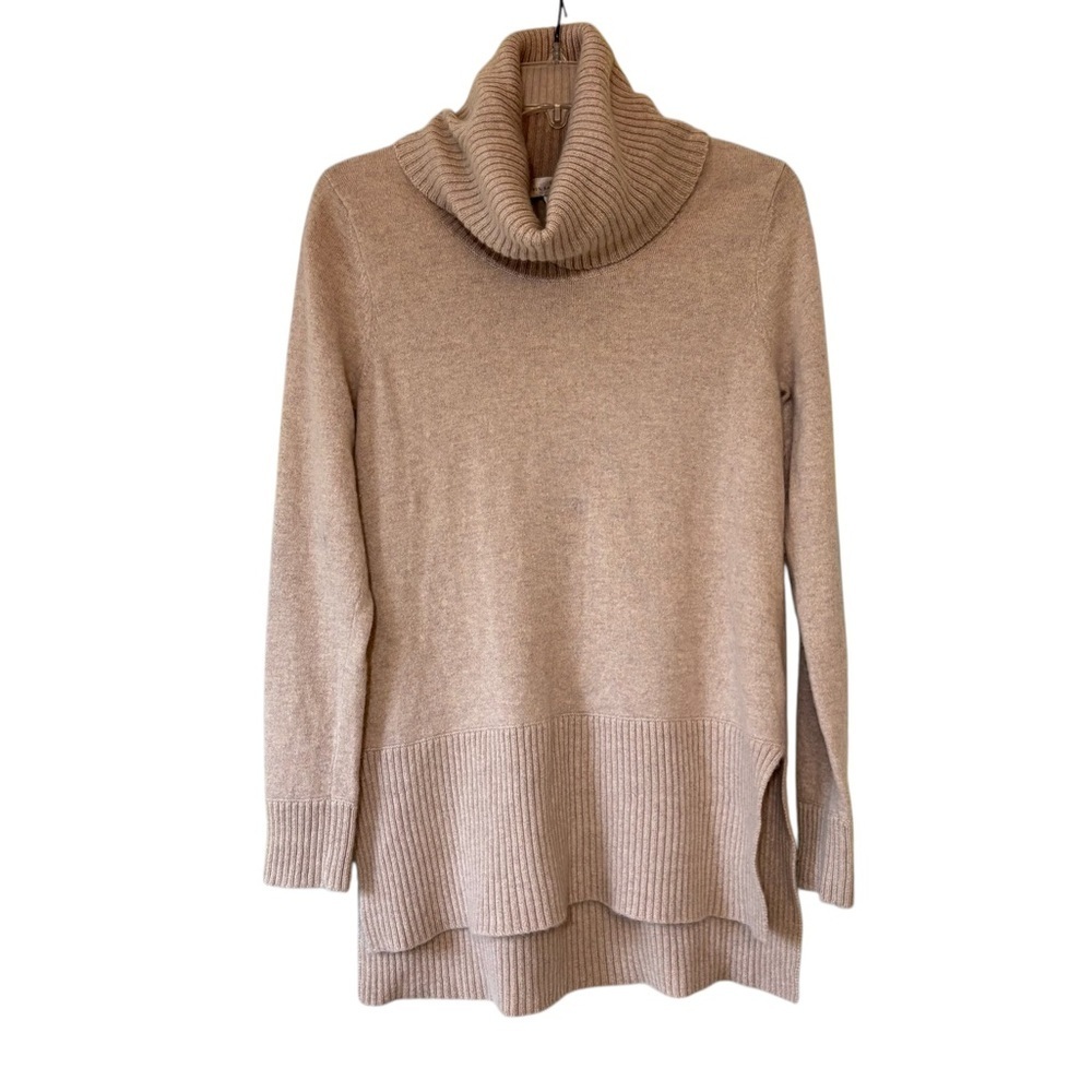 Classic Beige Cashmere Tunic Sweater